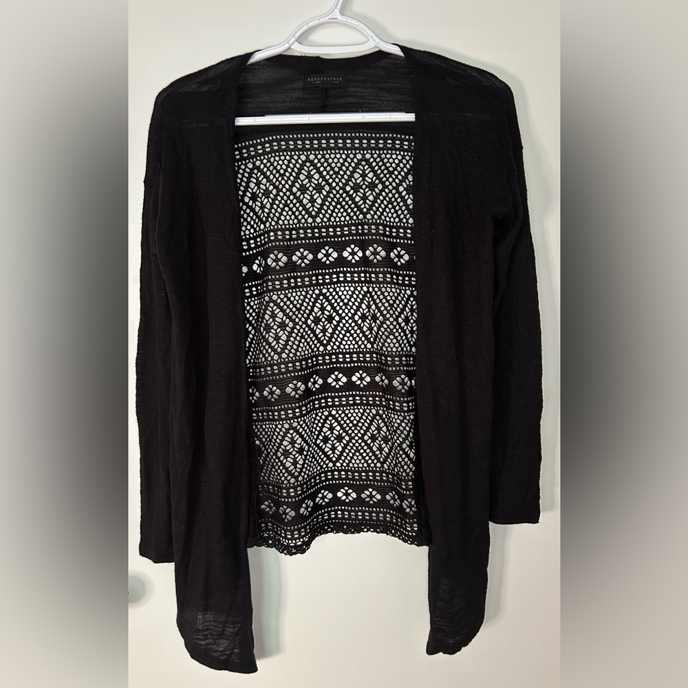 Black Aeropostale Lightweight Cardigan